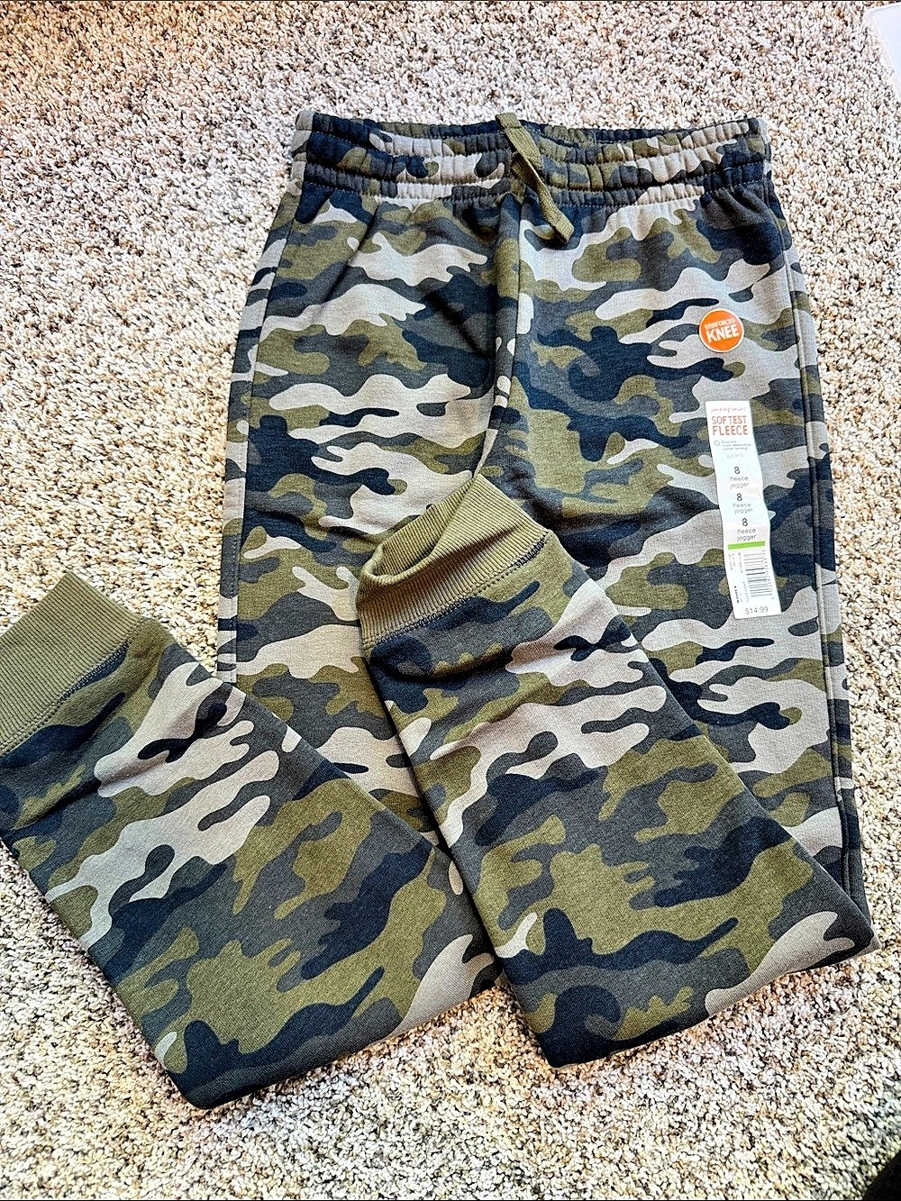 NWT Jumping Beans Softest Fleece Jogger Joggers Camo Boys size 8